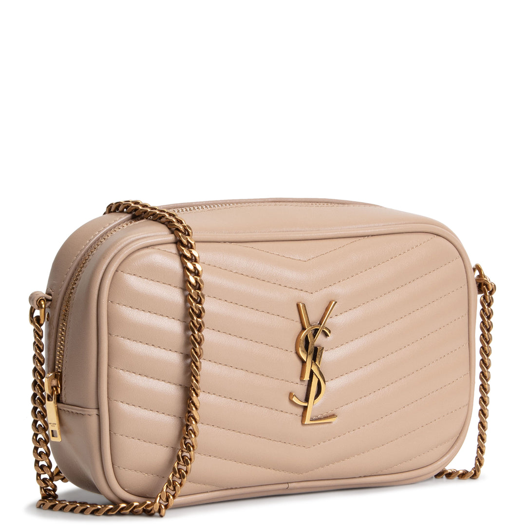 SAINT LAURENT Mini Lou Camera Bag - Dark Beige