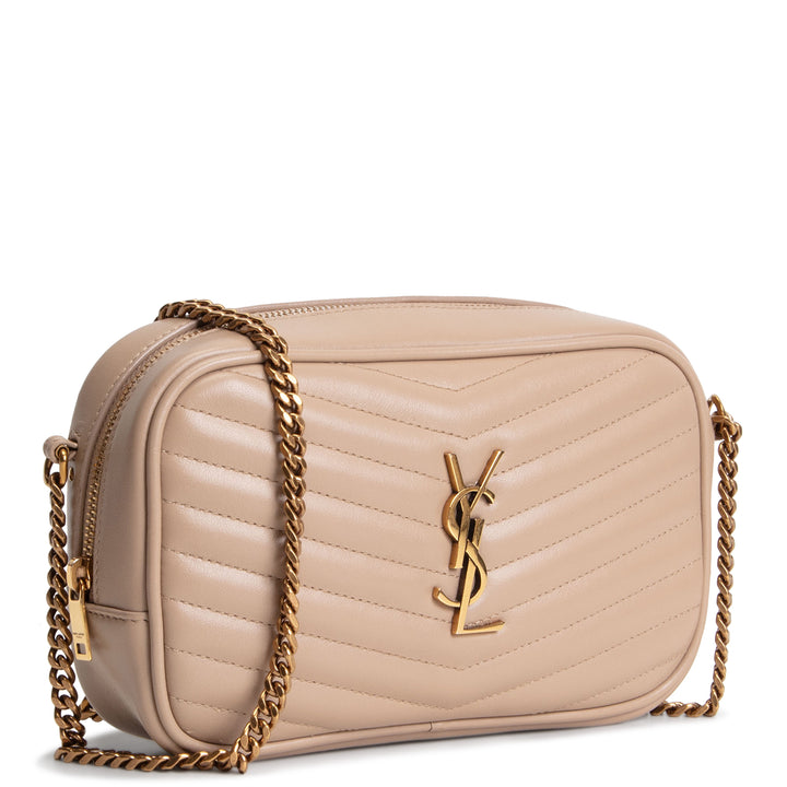 SAINT LAURENT Mini Lou Camera Bag - Dark Beige
