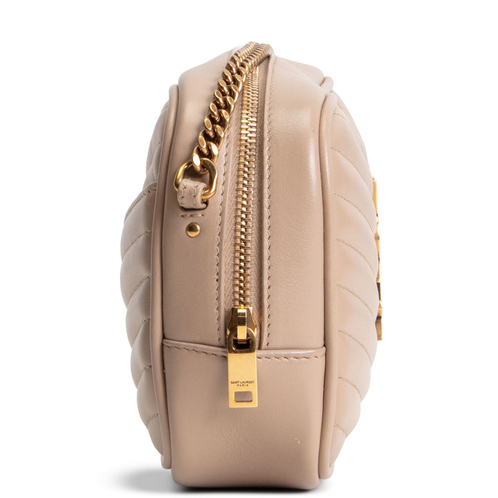 SAINT LAURENT Mini Lou Camera Bag - Dark Beige