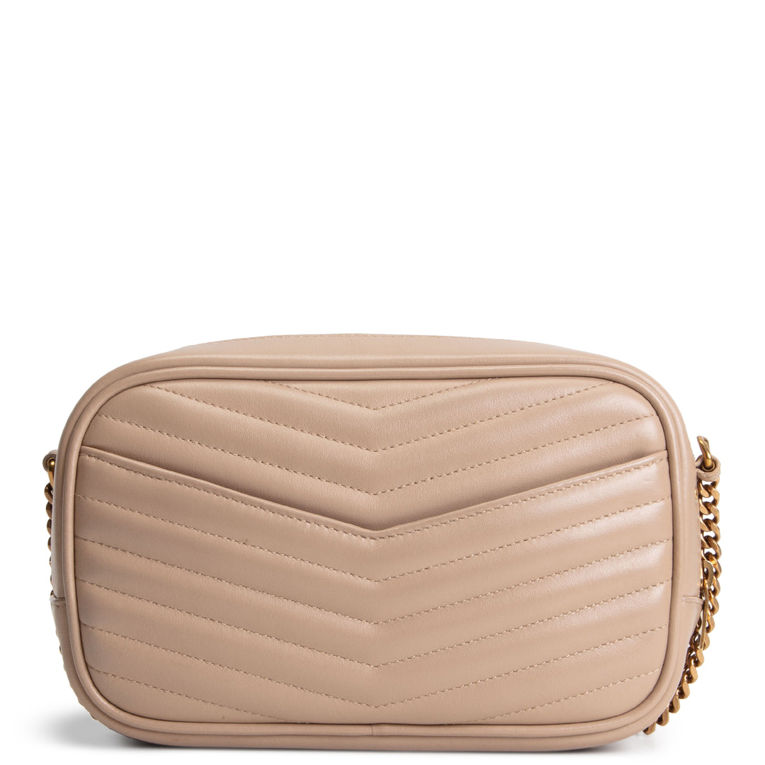 SAINT LAURENT Mini Lou Camera Bag - Dark Beige