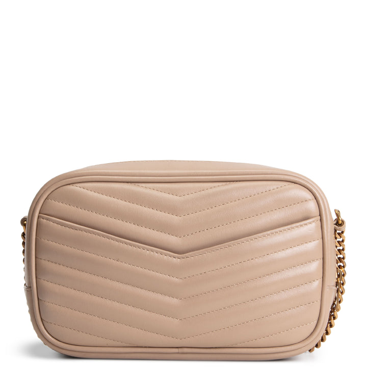 SAINT LAURENT Mini Lou Camera Bag - Dark Beige