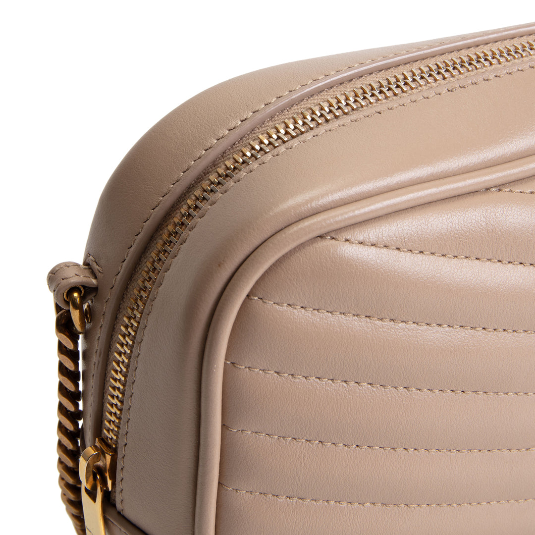 SAINT LAURENT Mini Lou Camera Bag - Dark Beige