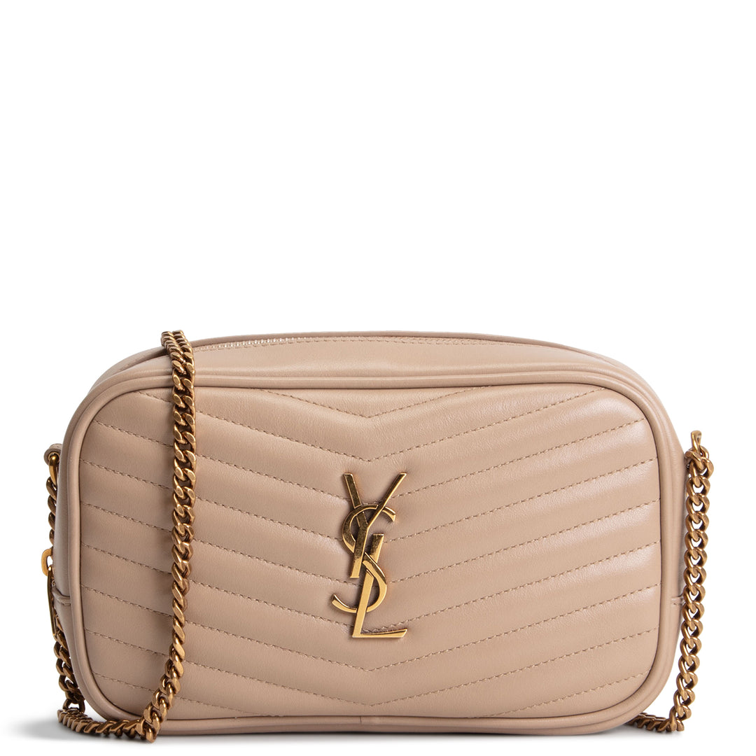 SAINT LAURENT Mini Lou Camera Bag - Dark Beige