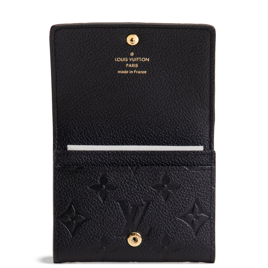 LOUIS VUITTON Empreinte Envelope Business Card Holder - Black