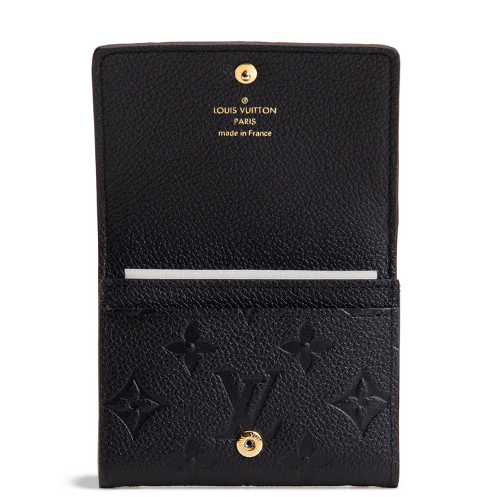 LOUIS VUITTON Empreinte Envelope Business Card Holder - Black