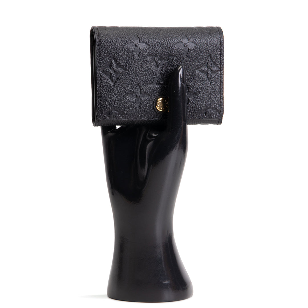 LOUIS VUITTON Empreinte Envelope Business Card Holder - Black