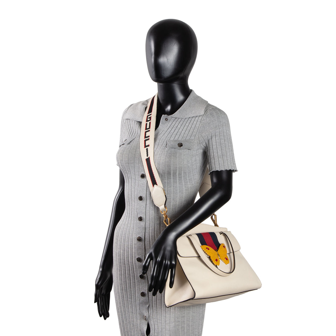 GUCCI Linea Totem Web Butterfly Top Handle