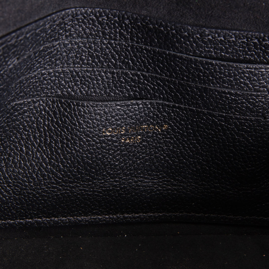 LOUIS VUITTON Monogram Empreinte Ivy Wallet on Chain - Black