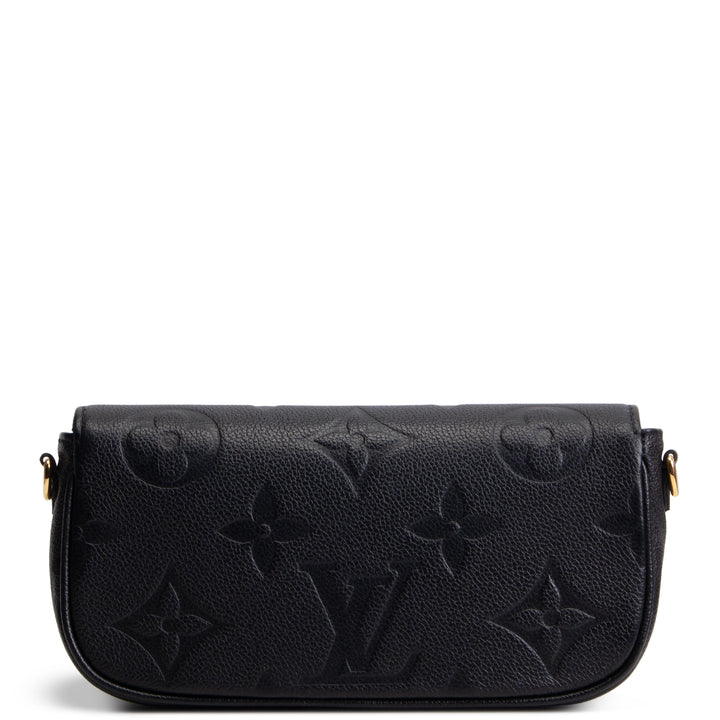 LOUIS VUITTON Monogram Empreinte Ivy Wallet on Chain - Black