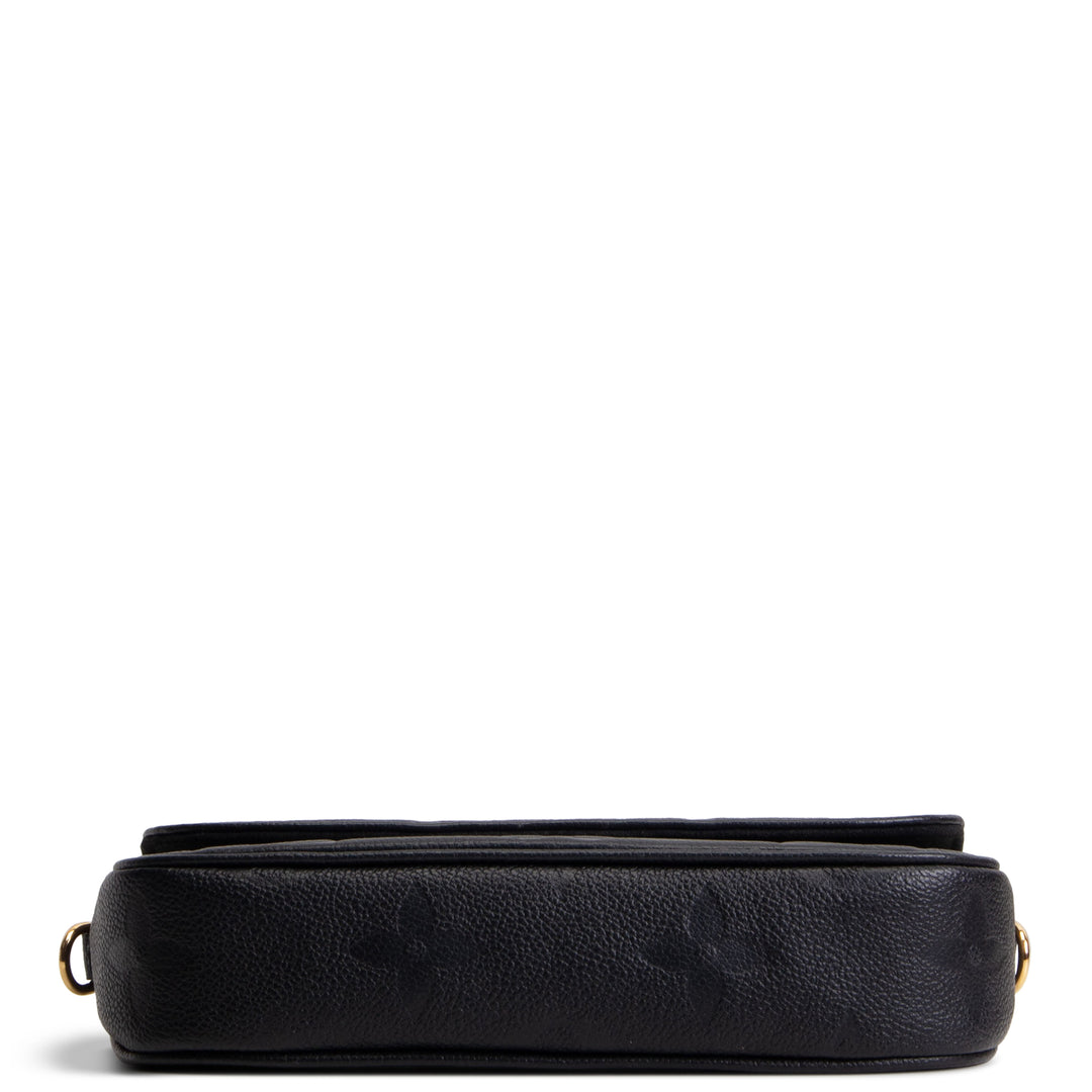 LOUIS VUITTON Monogram Empreinte Ivy Wallet on Chain - Black
