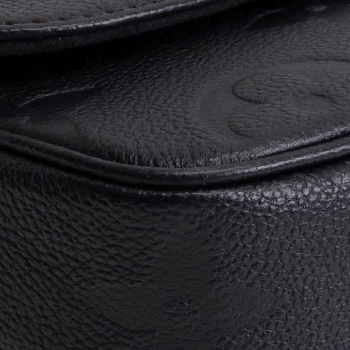 LOUIS VUITTON Monogram Empreinte Ivy Wallet on Chain - Black