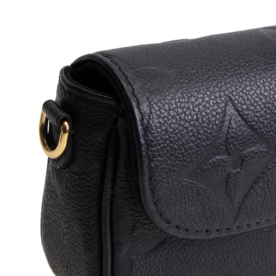 LOUIS VUITTON Monogram Empreinte Ivy Wallet on Chain - Black