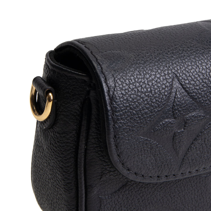LOUIS VUITTON Monogram Empreinte Ivy Wallet on Chain - Black