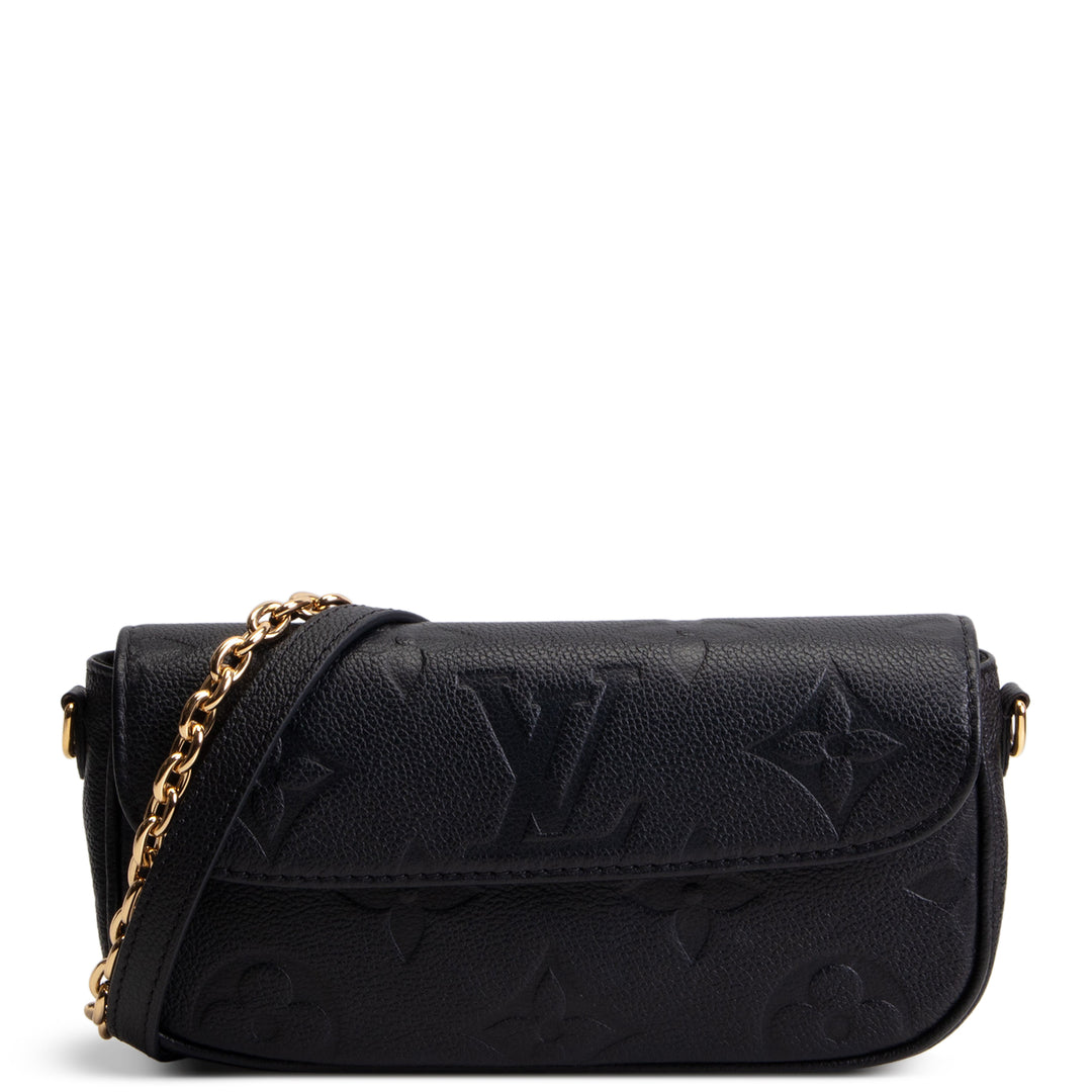 LOUIS VUITTON Monogram Empreinte Ivy Wallet on Chain - Black
