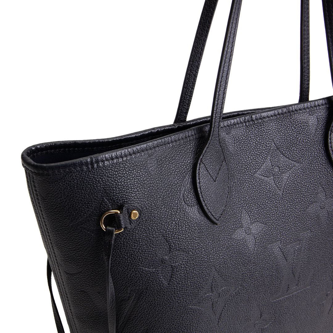 LOUIS VUITTON Neverfull MM Empreinte w/ Pouch - Black OUTLET FINAL SALE