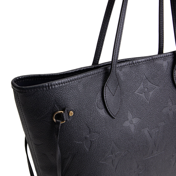 LOUIS VUITTON Neverfull MM Empreinte w/ Pouch - Black OUTLET FINAL SALE