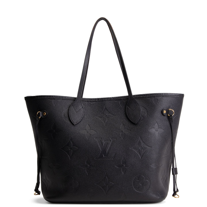 LOUIS VUITTON Neverfull MM Empreinte w/ Pouch - Black OUTLET FINAL SALE