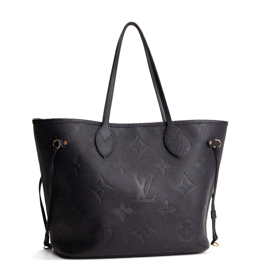 LOUIS VUITTON Neverfull MM Empreinte w/ Pouch - Black OUTLET FINAL SALE