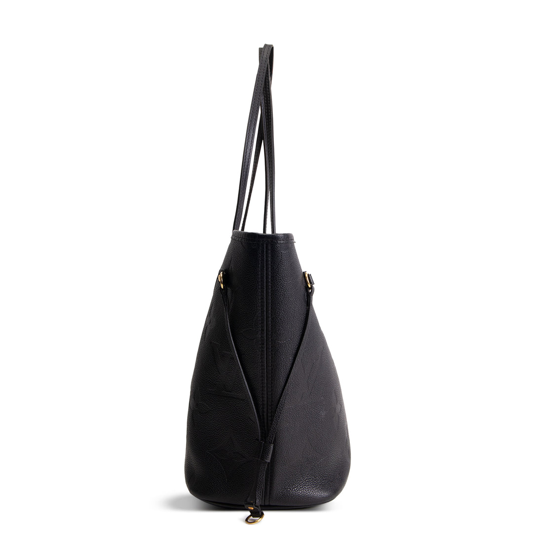 LOUIS VUITTON Neverfull MM Empreinte w/ Pouch - Black OUTLET FINAL SALE