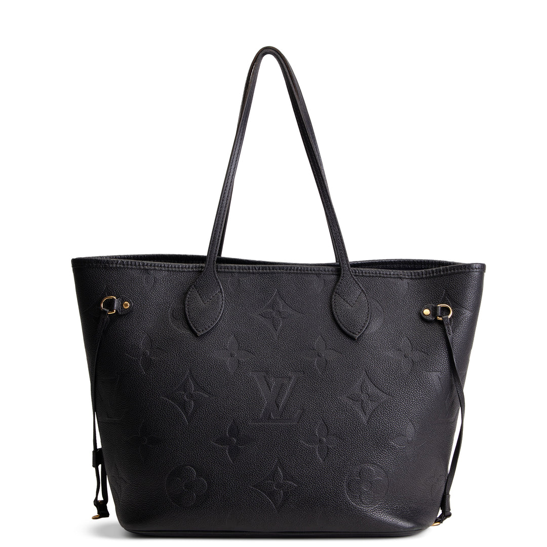 LOUIS VUITTON Neverfull MM Empreinte w/ Pouch - Black OUTLET FINAL SALE