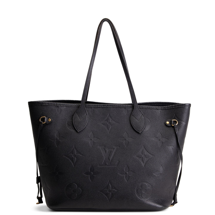 LOUIS VUITTON Neverfull MM Empreinte w/ Pouch - Black OUTLET FINAL SALE