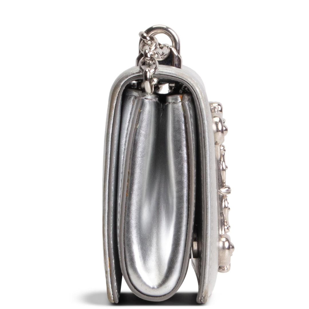DOLCE & GABBANA DG Girls Phone Bag - Silver OUTLET FINAL SALE