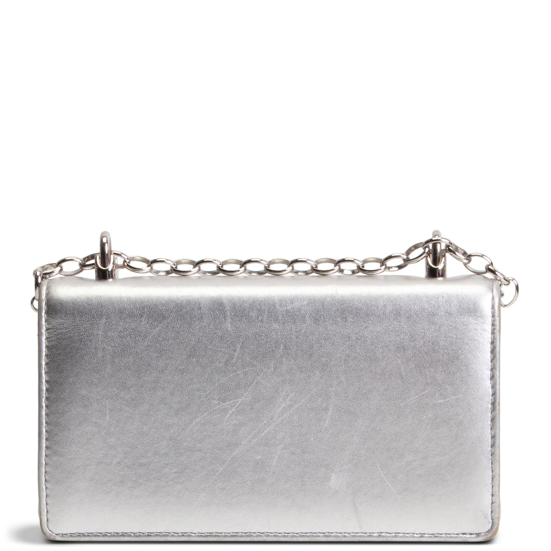 DOLCE & GABBANA DG Girls Phone Bag - Silver OUTLET FINAL SALE