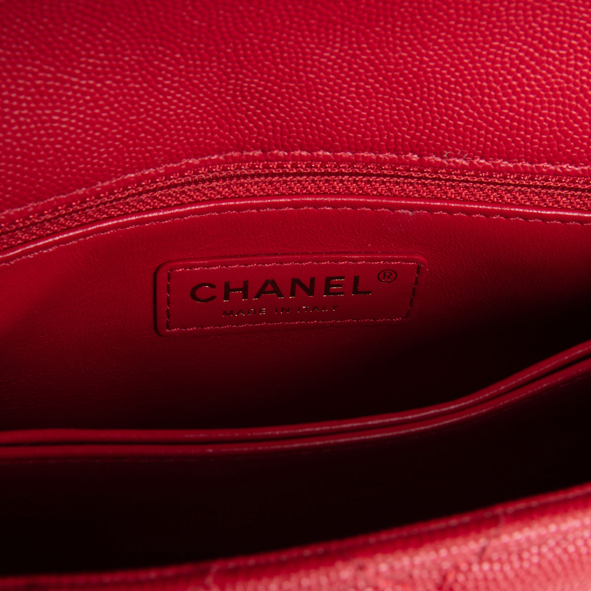 CHANEL Coco Handle Lizard Embossed Trim Mini - Red OUTLET FINAL SALE