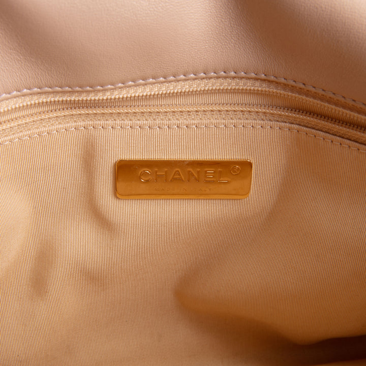 CHANEL 19 Quilted Maxi Flap - Beige OUTLET FINAL SALE
