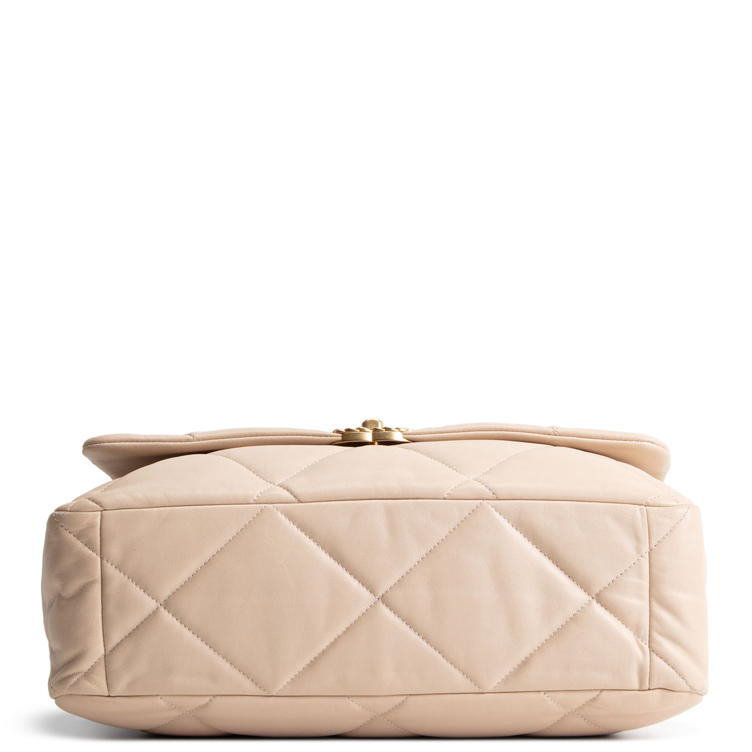 CHANEL 19 Quilted Maxi Flap - Beige OUTLET FINAL SALE