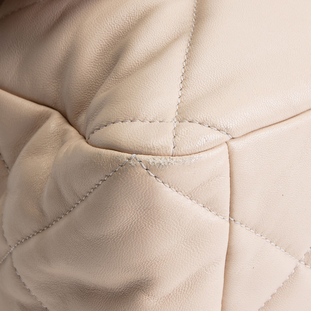CHANEL 19 Quilted Maxi Flap - Beige OUTLET FINAL SALE