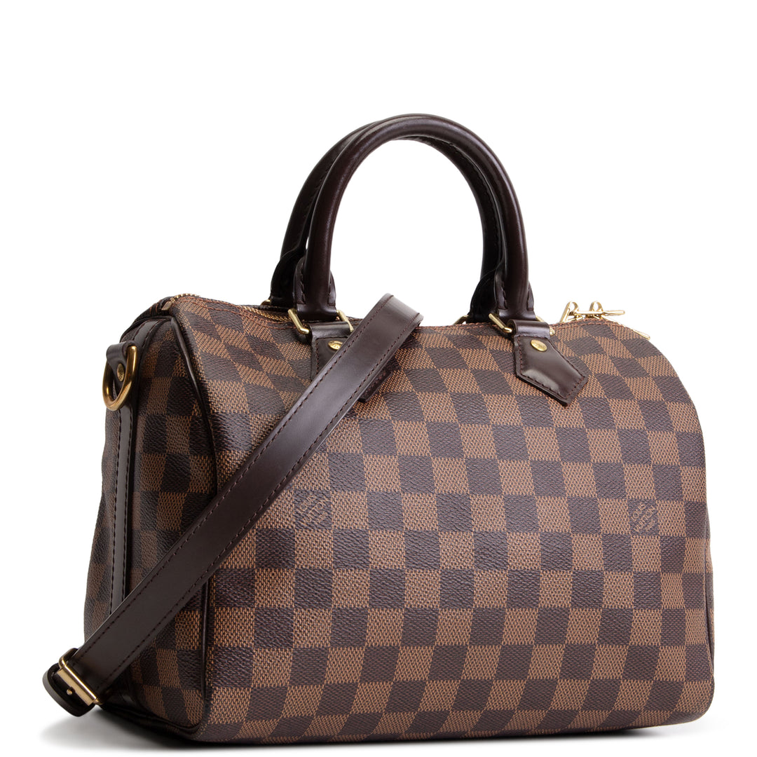 LOUIS VUITTON Damier Ebene Speedy Bandouliere 25