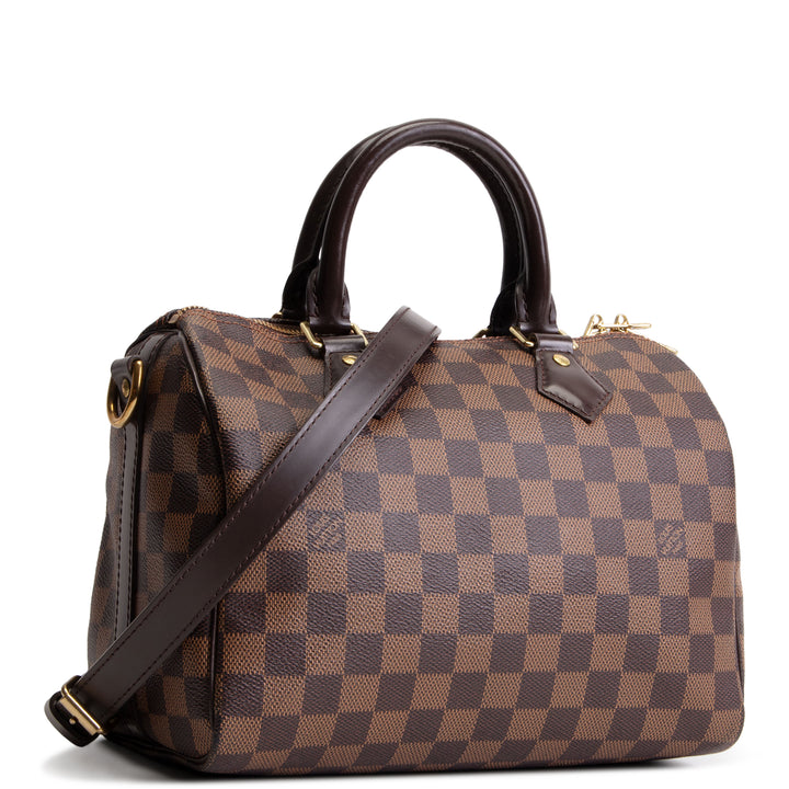 LOUIS VUITTON Damier Ebene Speedy Bandouliere 25