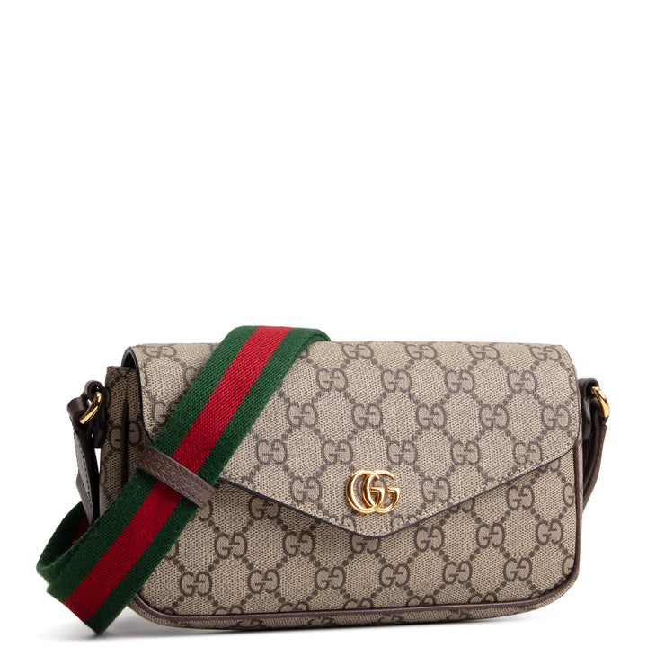 GUCCI GG Supreme Ophidia Pochette - Beige & Ebony