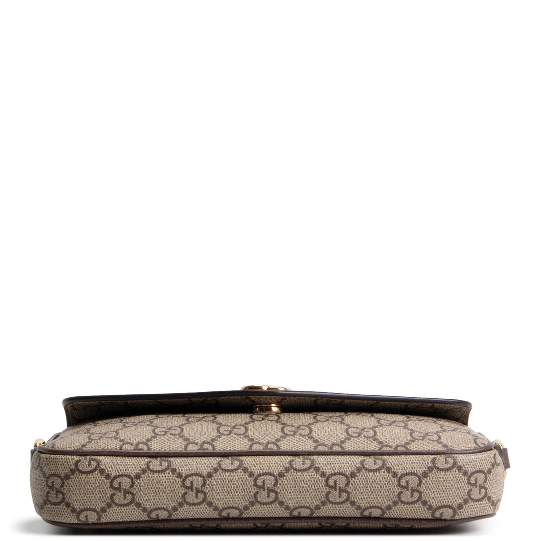 GUCCI GG Supreme Ophidia Pochette - Beige & Ebony