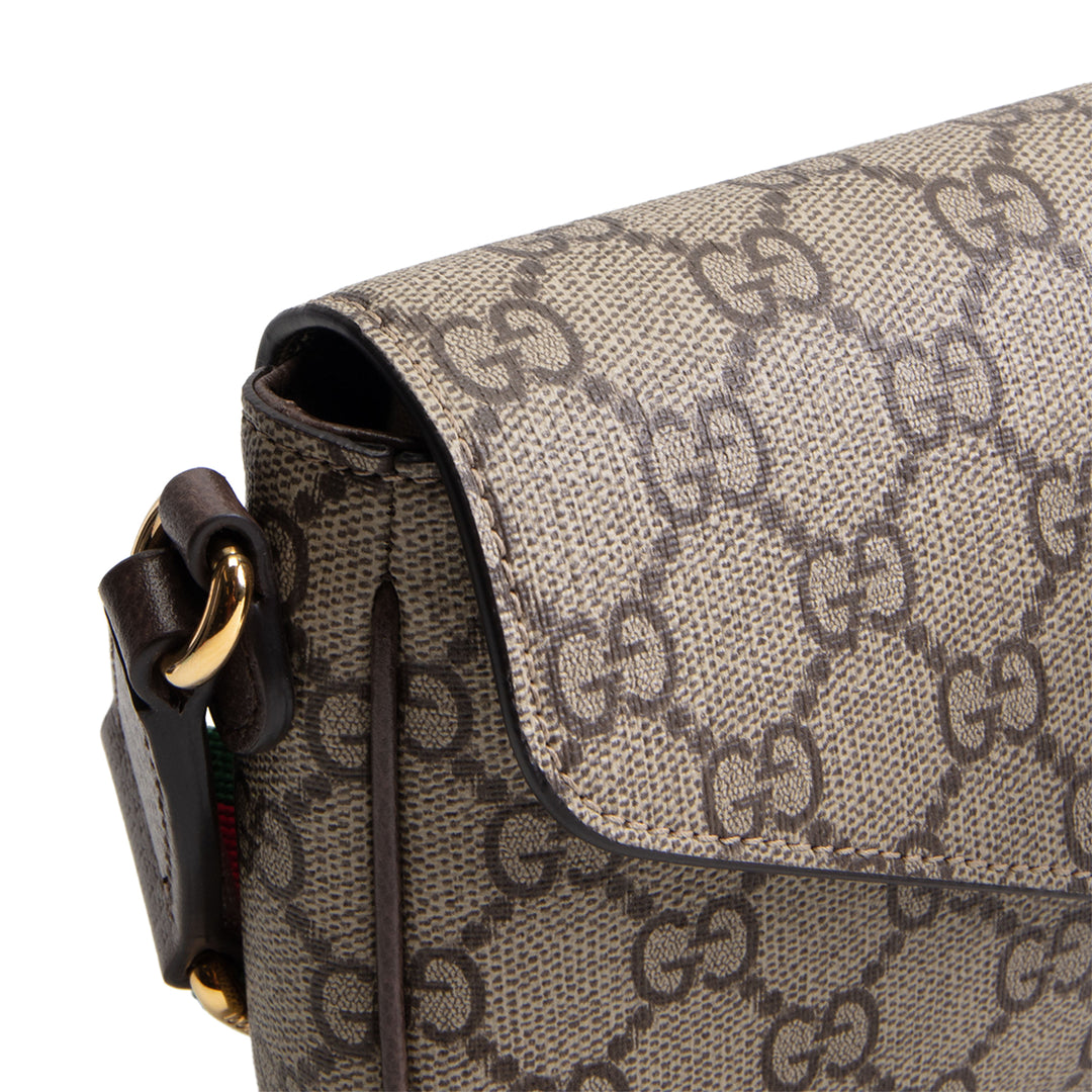 GUCCI GG Supreme Ophidia Pochette - Beige & Ebony