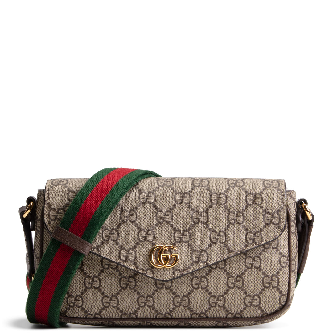GUCCI GG Supreme Ophidia Pochette - Beige & Ebony