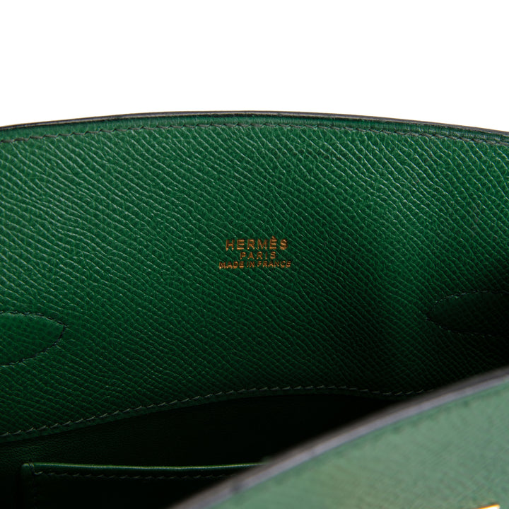 HERMES Vintage Courchevel Kelly Sport MM - Vert Benghal