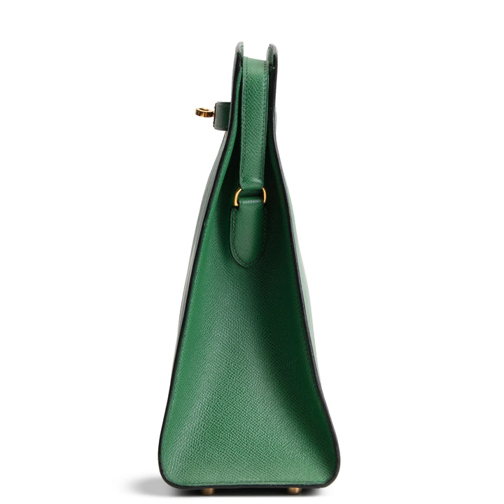 HERMES Vintage Courchevel Kelly Sport MM - Vert Benghal