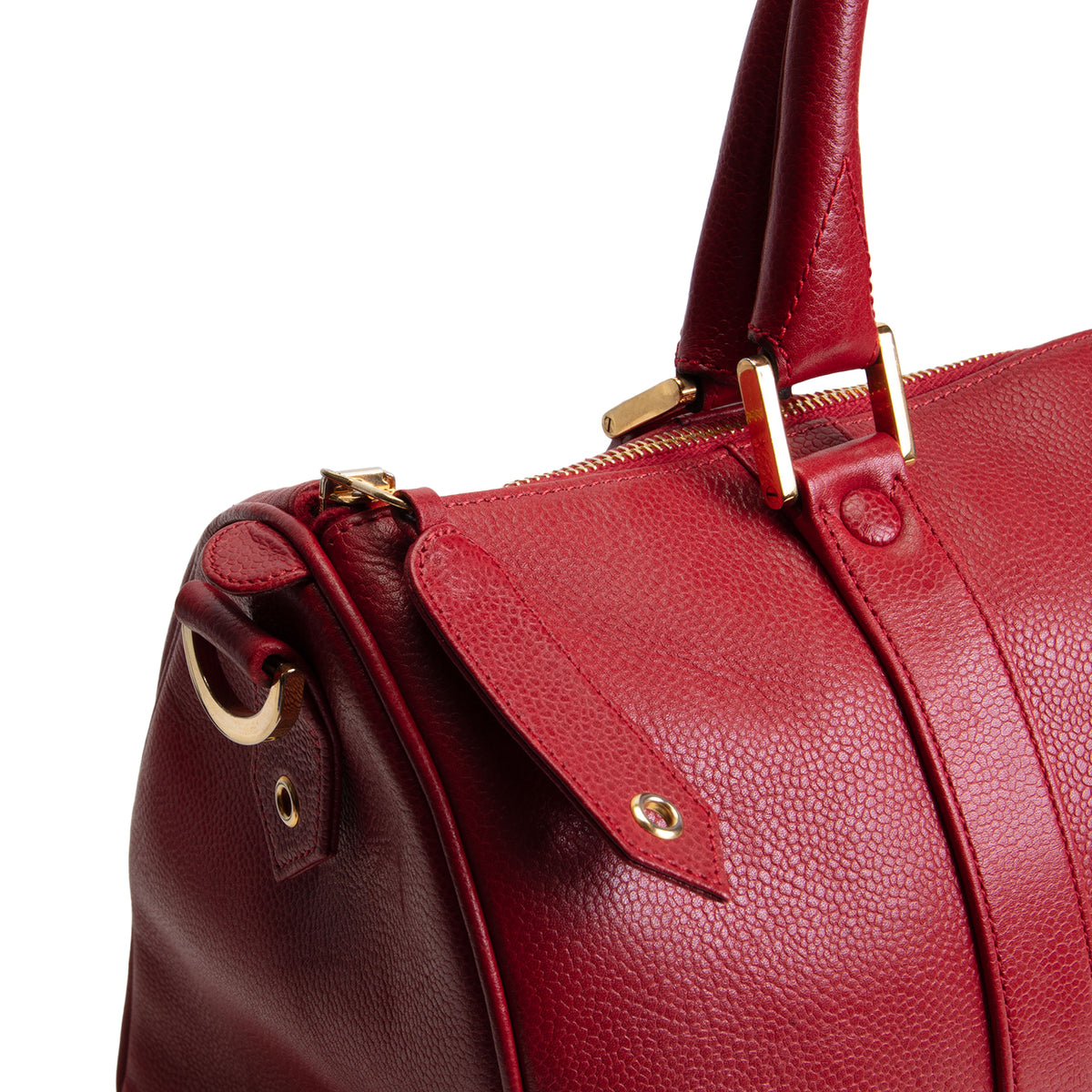 CHANEL Vintage CC Caviar Boston Bag