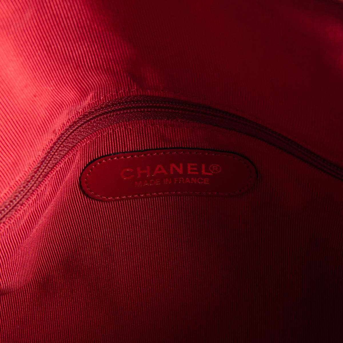 CHANEL Vintage CC Caviar Boston Bag