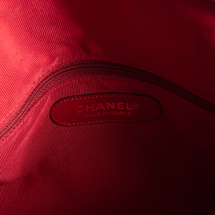 CHANEL Vintage CC Caviar Boston Bag