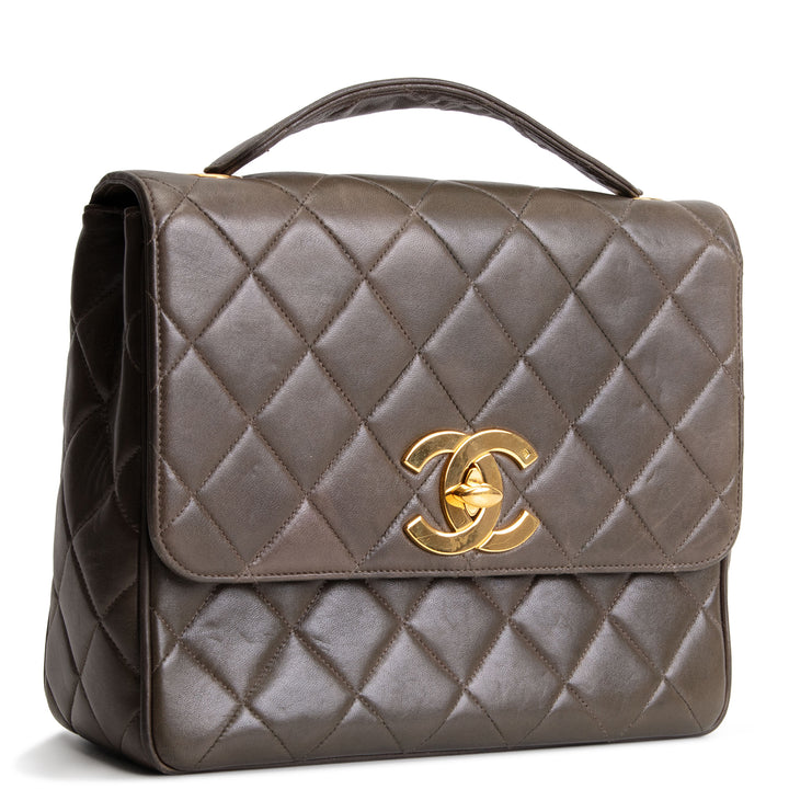CHANEL Vintage XL Square Single Flap Crossbody