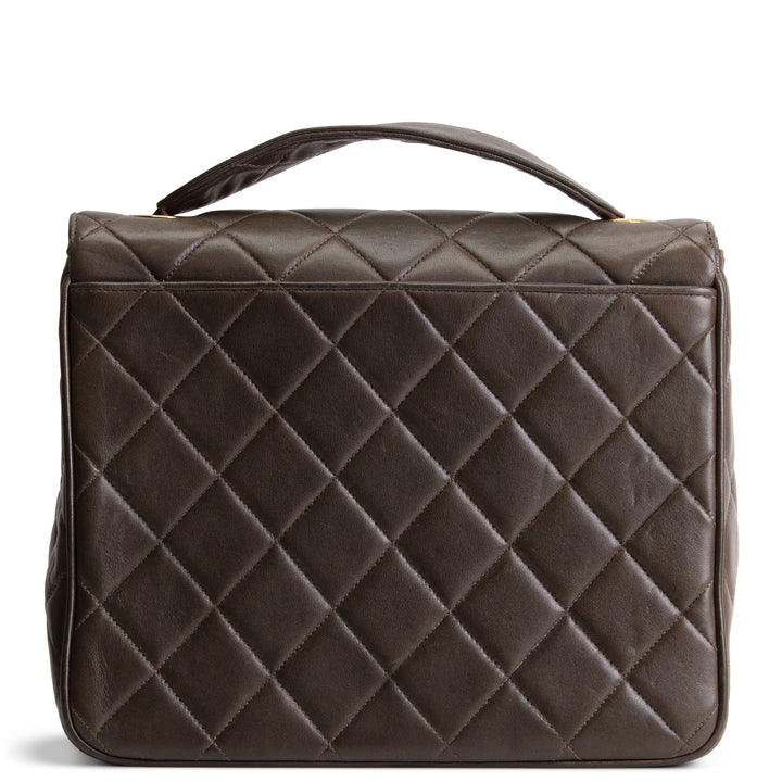 CHANEL Vintage XL Square Single Flap Crossbody