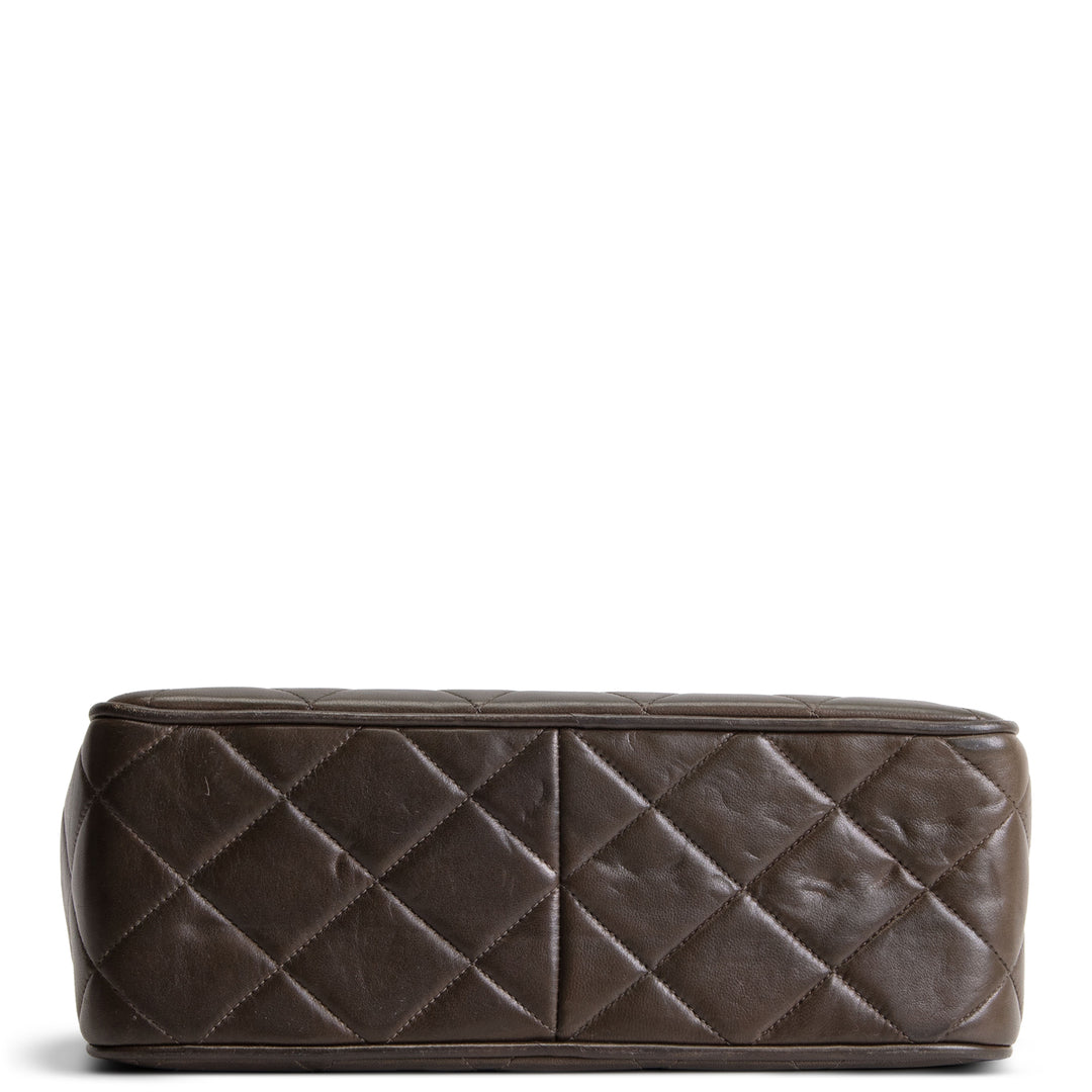 CHANEL Vintage XL Square Single Flap Crossbody