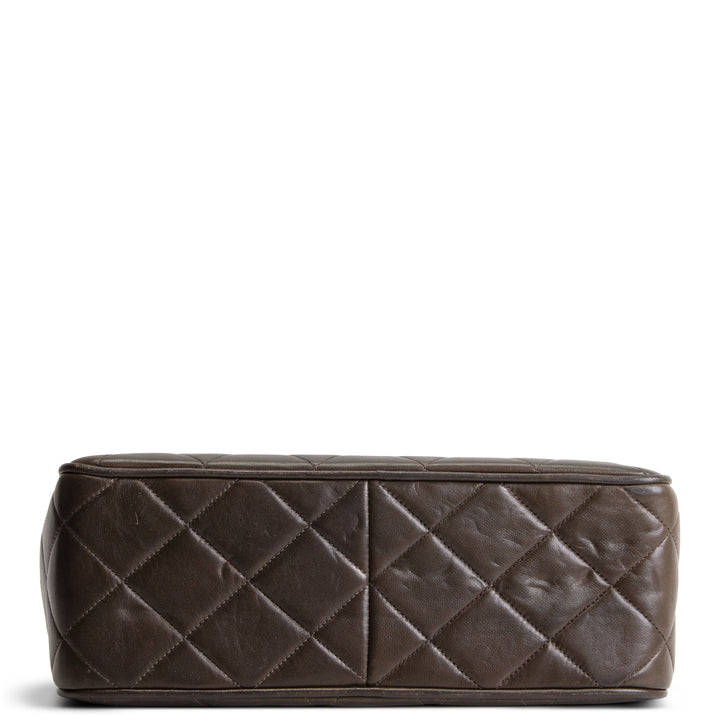 CHANEL Vintage XL Square Single Flap Crossbody