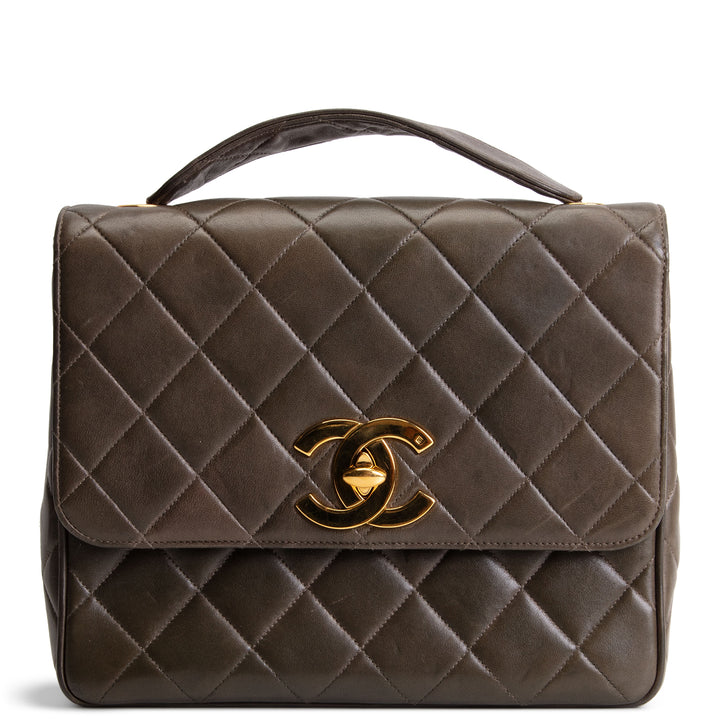 CHANEL Vintage XL Square Single Flap Crossbody