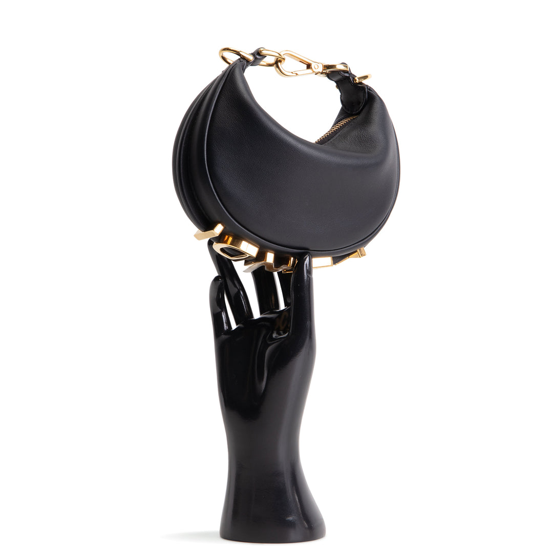 FENDI Fendigraphy Nano Hobo Charm - Black
