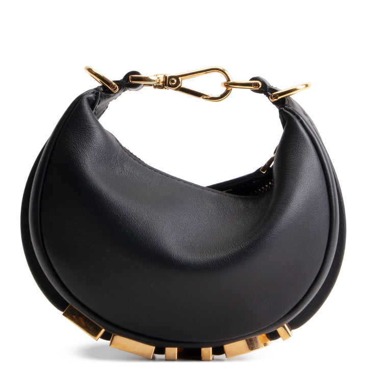 FENDI Fendigraphy Nano Hobo Charm - Black