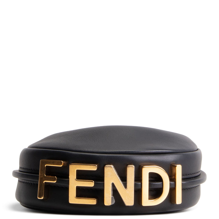 FENDI Fendigraphy Nano Hobo Charm - Black